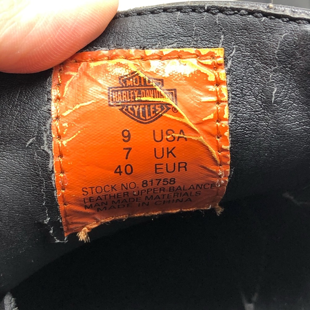 Harley Davidson Leather Platform Ankle Booties - Picture 9 of 9